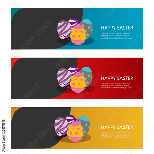 easter egg banner vector