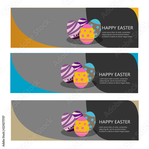 easter egg banner vector