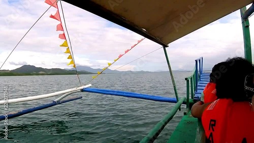 Boat ride in Honda Bay, Philippines. photo