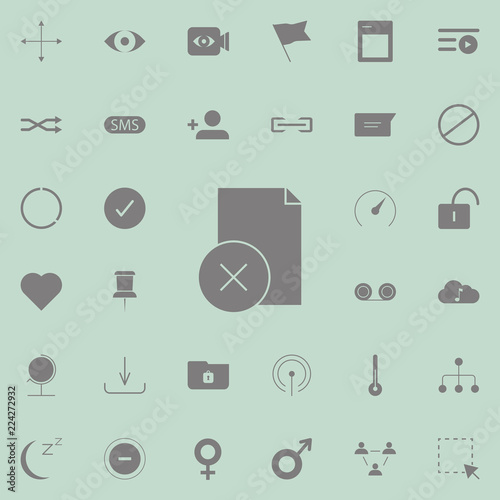 Checklist rejected icon. web icons universal set for web and mobile