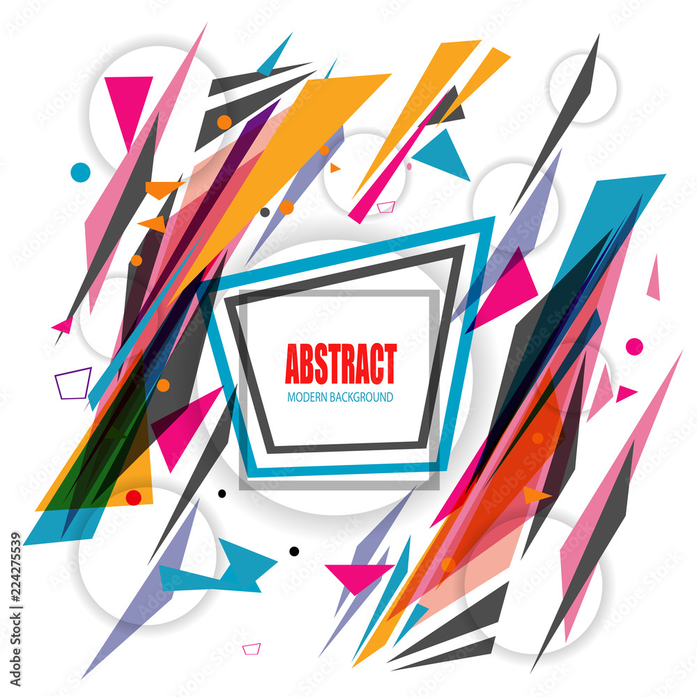 Fototapeta premium set of abstract geometric sale banner or background vector