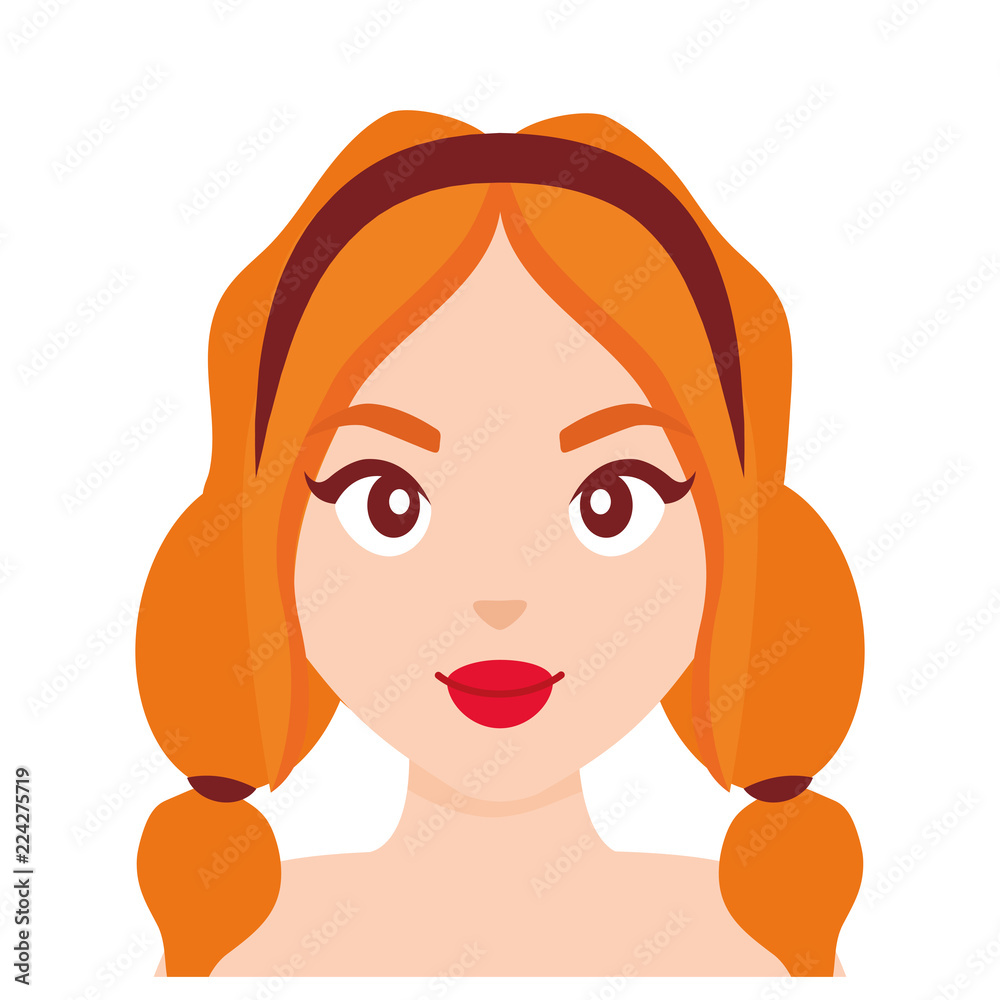 portrait beautiful woman with braid hair portrait beautiful woman with braid hair