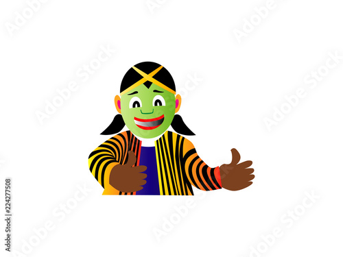 Javanese man in traditional national costume
