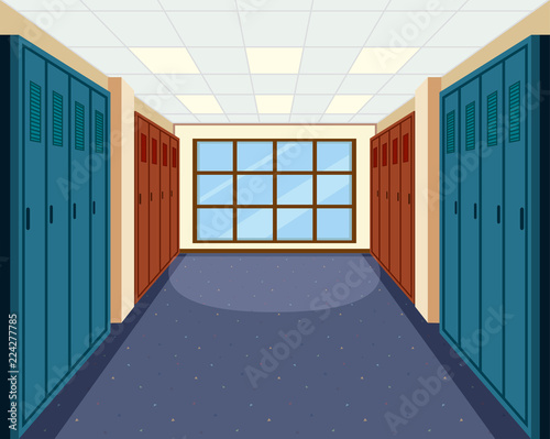 A school hallway template