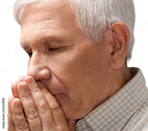 Portrait of a Senior Man Praying