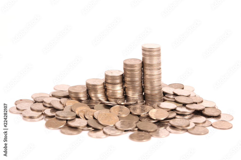 coins stock finance and business concept coins stock finance and business concept