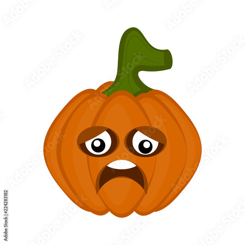 Wallpaper Mural Sad halloween pumpkin cartoon character Torontodigital.ca