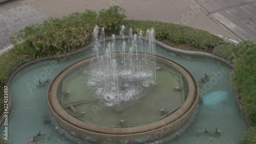 Slow Motion Fountain from above. 120fps, Cinelike D, GH5 1080 photo