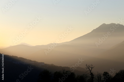 Stock foto beautiful bright background landscape sunset