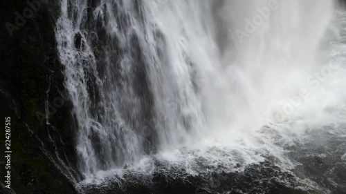 powerful dramatic waterfalls zoomed in. Takakkaw Falls photo