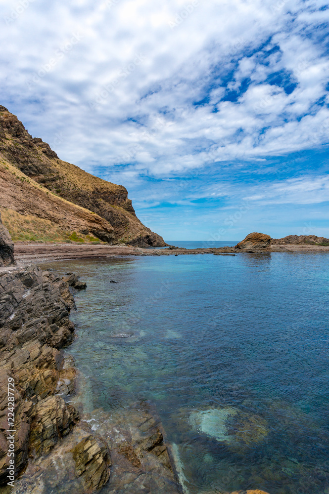 Picturesque ocean coastline landscape