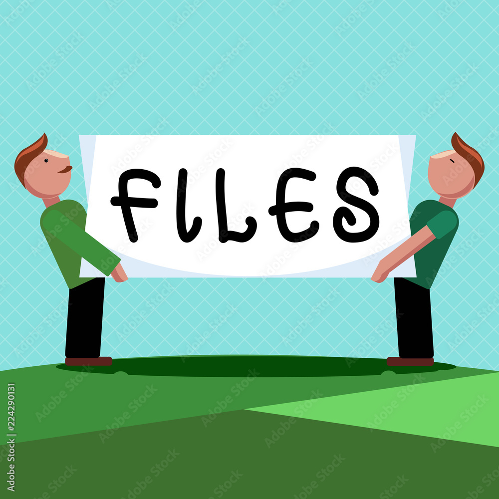 Word writing text Files. Business concept for Folder box for holding loose papers together in orderr easy reference.