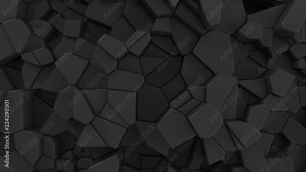 Black fractured surface