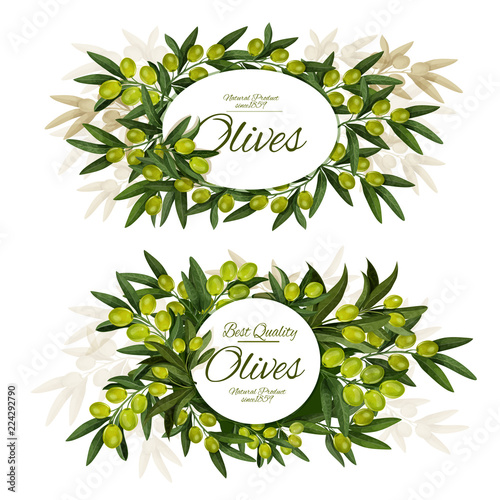 Extra virgin olive bunch round label