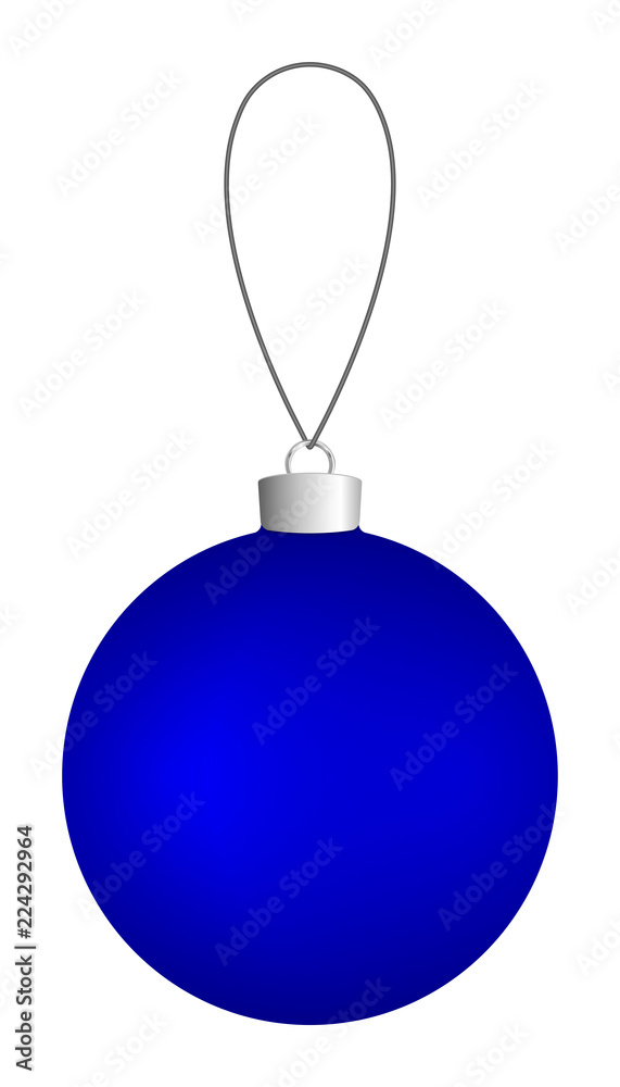 Dark blue Christmas ball hanging on a thread. Vector EPS 10 Dark blue Christmas ball hanging on a thread. Vector EPS 10
