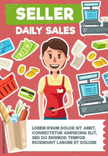 Seller profession, hiring shop assistant