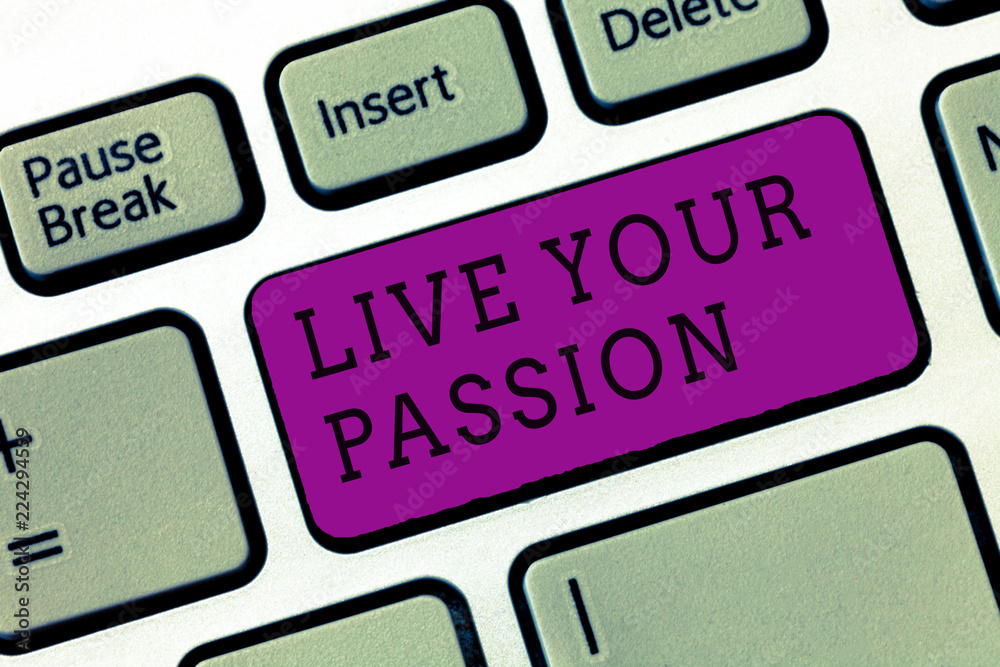 Word writing text Live Your Passion. Business concept for Doing something you love that you do not consider a job. Word writing text Live Your Passion. Business concept for Doing something you love that you do not consider a job.