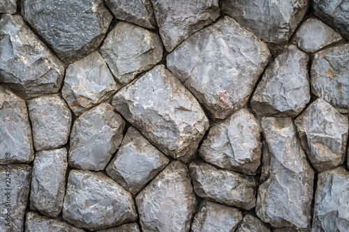 Old stone rock wall