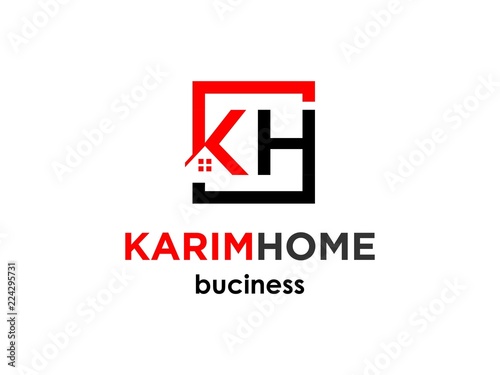 initial KH real estate logo Designs Inspiration