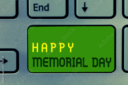 Wallpaper Mural Word writing text Happy Memorial Day. Business concept for Honoring Remembering those who died in military service. Torontodigital.ca
