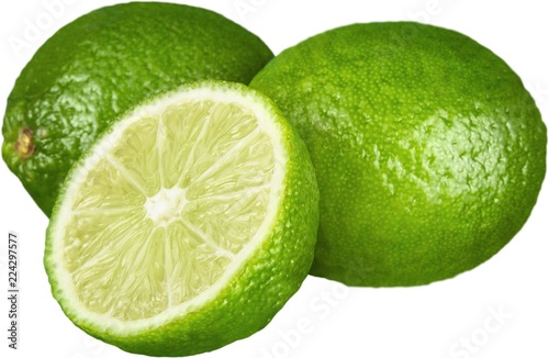 Fresh and Ripe Limes - Isolated