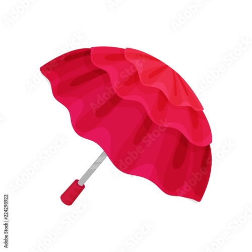  ute crimson umbrella vector Illustration on a white background