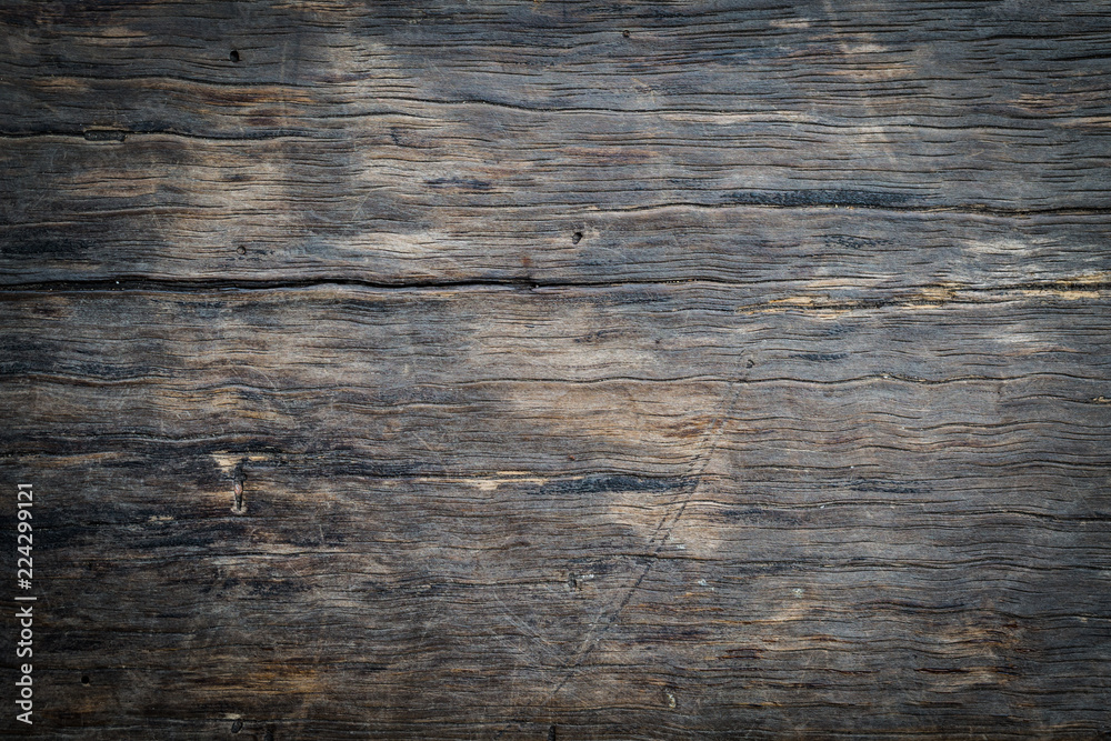 Fototapeta premium Abstract background of old dark wood texturebackground