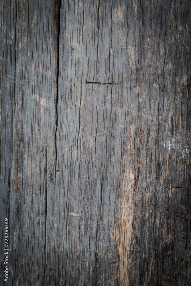 Naklejka premium Abstract background of old dark wood texturebackground