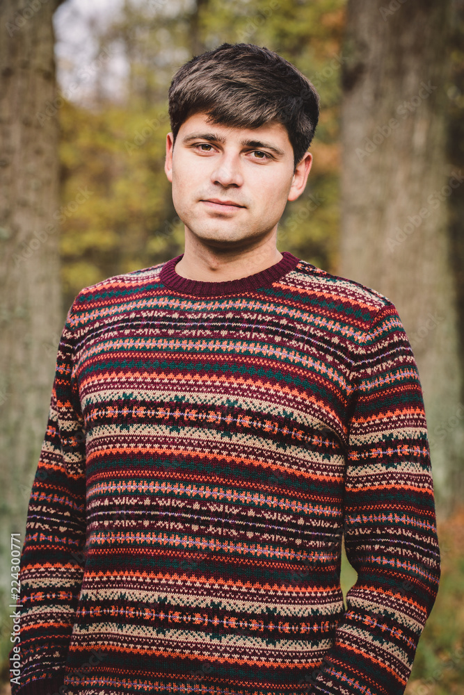 man in knitted sweater man in knitted sweater
