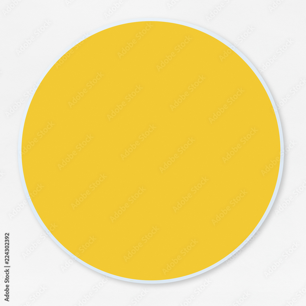 Round empty yellow circle vector illustration
