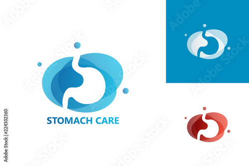 Stomach Care Logo Template Design Vector, Emblem, Design Concept, Creative Symbol, Icon
