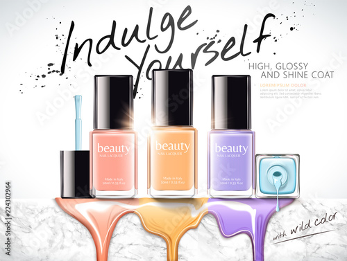 Fashion nail lacquer ads