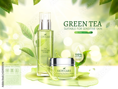 Green tea skincare ads