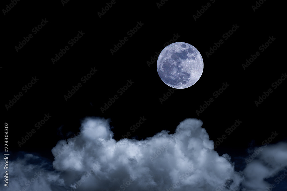 big moon background night sky