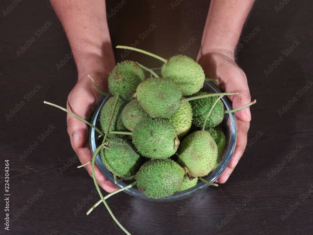 Foto Stock spiny gourd (Kantola),Spiny Gourd or Kantola vegetable