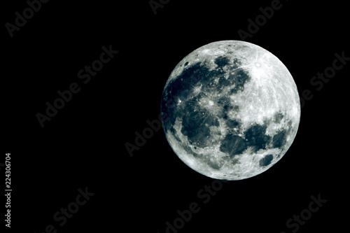 Full Moon / The Moon is an astronomical body that orbits planet Earth and is Earth's only permanent natural satellite. It is the fifth-largest natural satellite in the Solar System