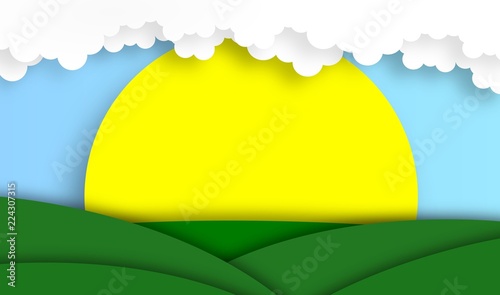 abstract grass field and su...
