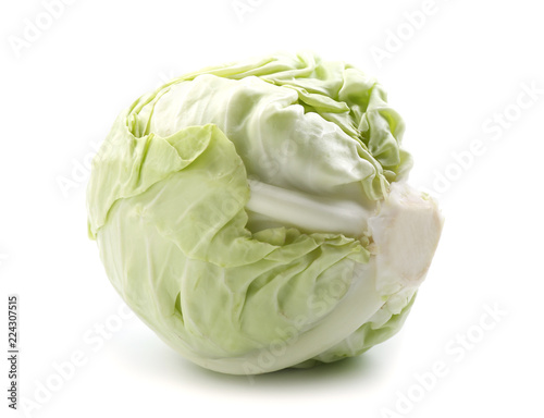 Fresh cabbage on white background © Pixel-Shot
