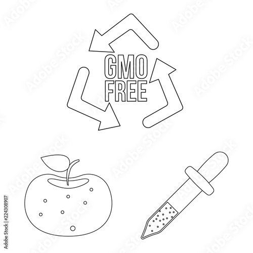 Isolated object of  and  icon. Set of  and  stock vector illustration.