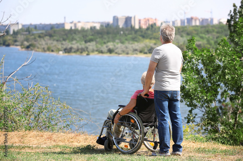 Senior woman in wheelchair ...