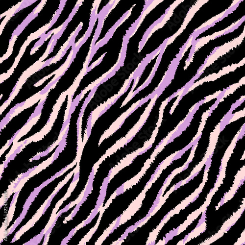 Seamless pattern with animal fur print. Vector illustration. Exotic wild animalistic texture.