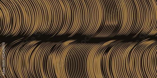 abstract graphic waves background in gold and black