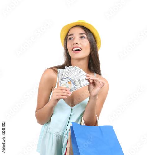 Young woman with shopping b...