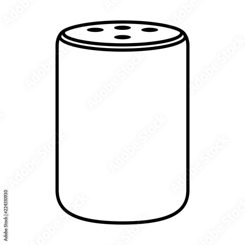 Medium size plus smart speaker virtual assistant line art vector icon for apps and websites