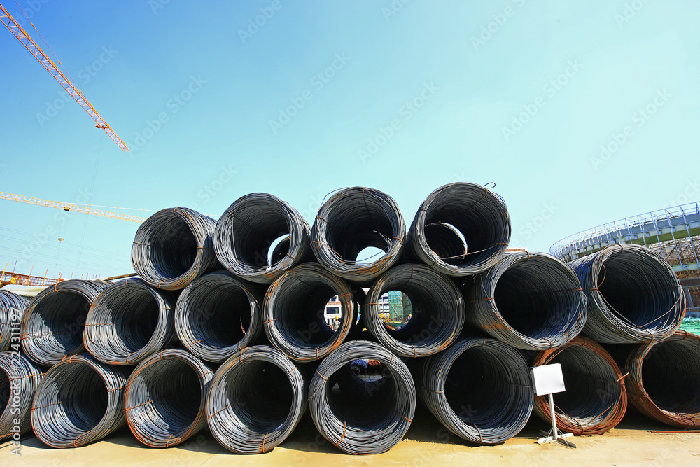 Steel rods or bars used to reinforce concrete Steel rods or bars used to reinforce concrete