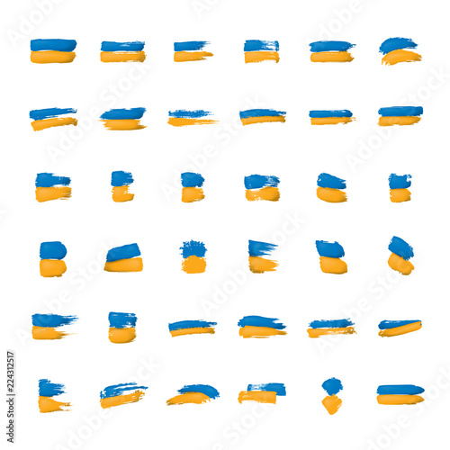 Ukraine flag  vector illustration on a white background