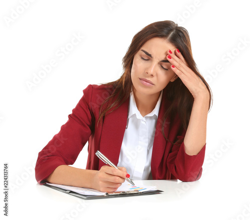 Beautiful stressed business...