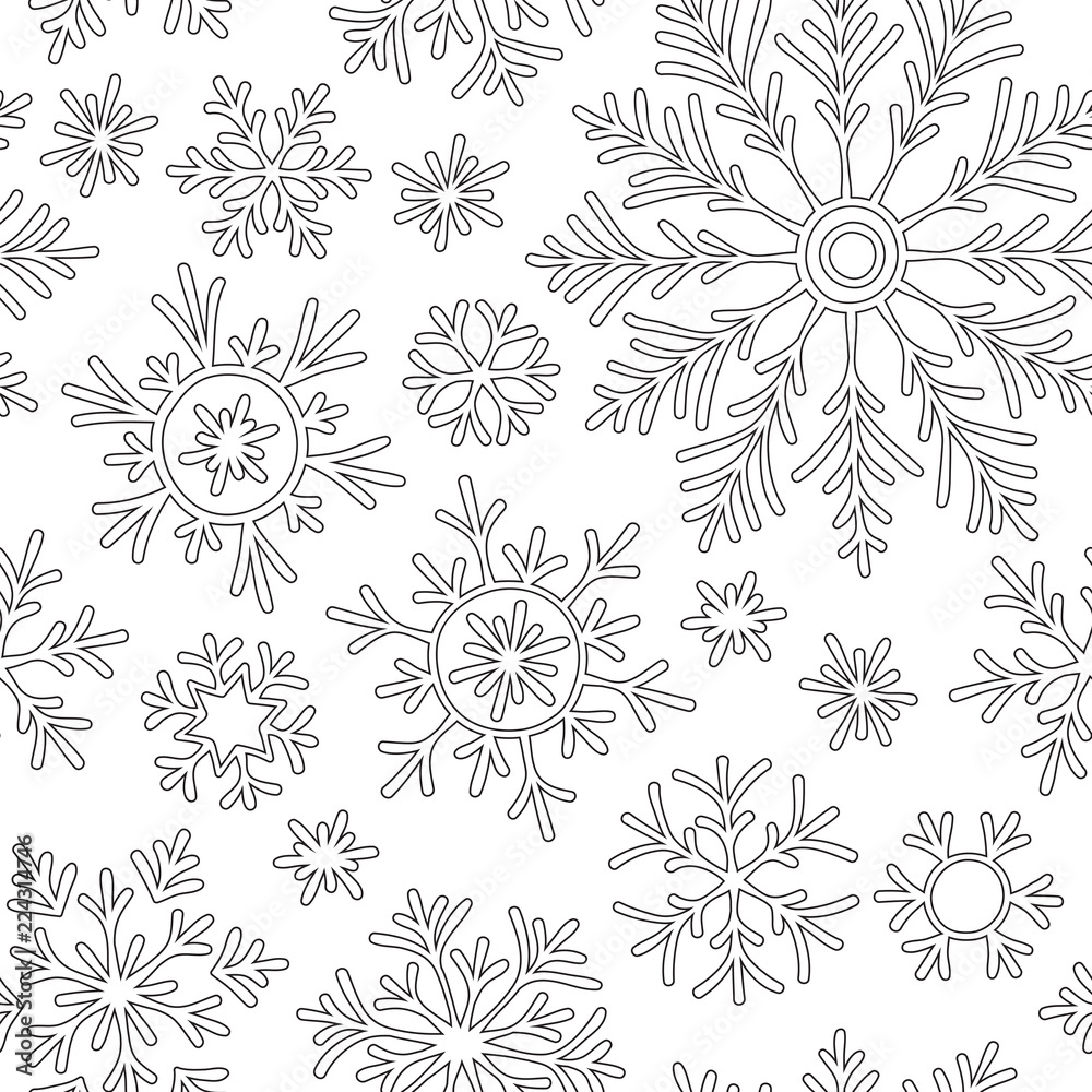 Christmas pattern from snowflakes Christmas pattern from snowflakes