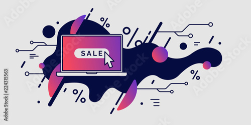 Cyber Monday. llustration for sale on grey background.