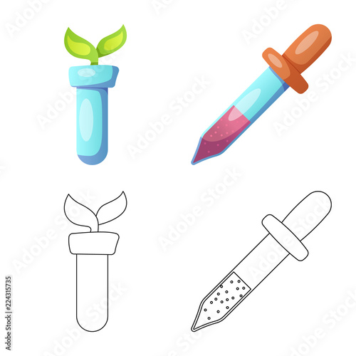 Isolated object of  and  icon. Set of  and  stock vector illustration.